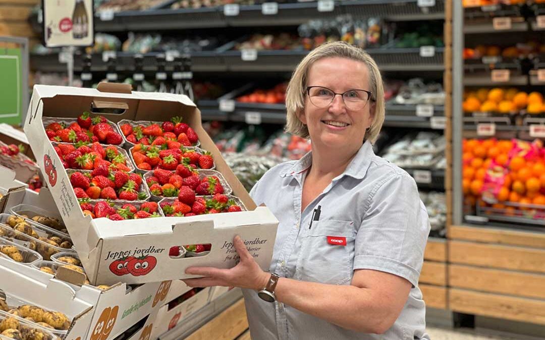 Henriette Nielsen fra grøntafdelingen i SuperBrugsen i Hvalsø