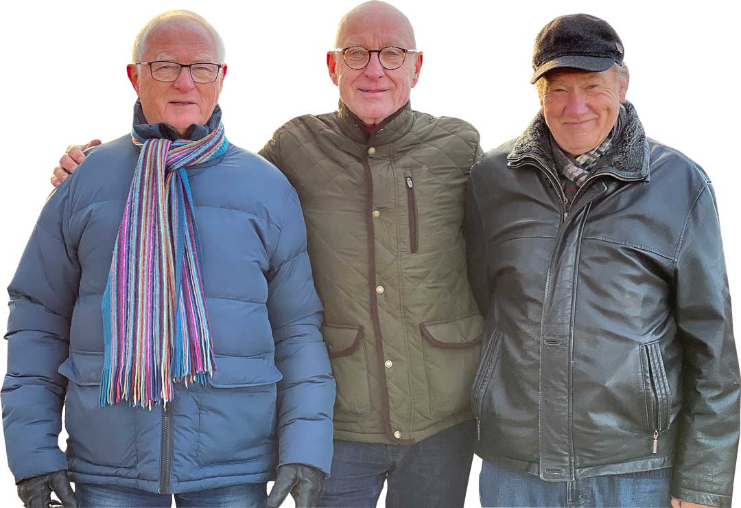 De tre seniorer, der har stiftet forenngen Seniorbo Åvangsgård. Fra venstre: Svend Hemmingsen, formand Jens Petersen og Richard Oddershede. Foto kwr