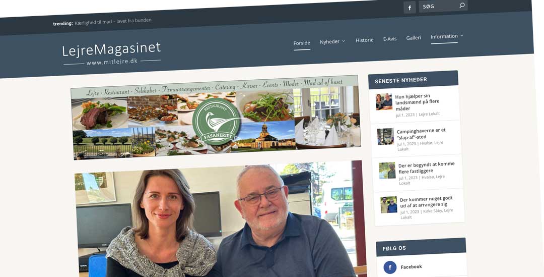 www.mitlejre.dk er meget mere end en digital udgave af LejreMagasinet. På sitet kan læseren f.eks. søge på alt fra steder til navne på både personer og virksomheder til lokale bynavne.